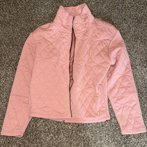 Pink zip up jacket! Cropped-ish